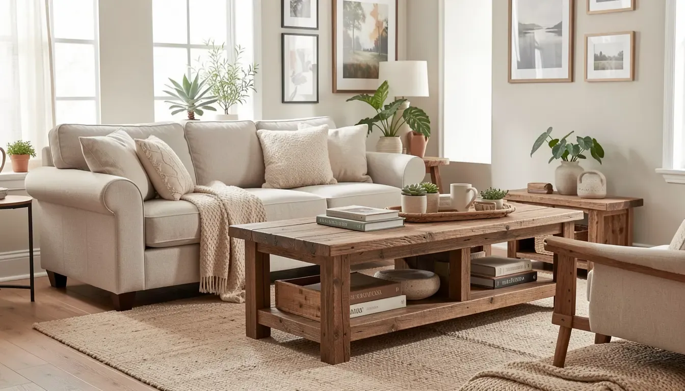 Rustic Wood Sofa Tables